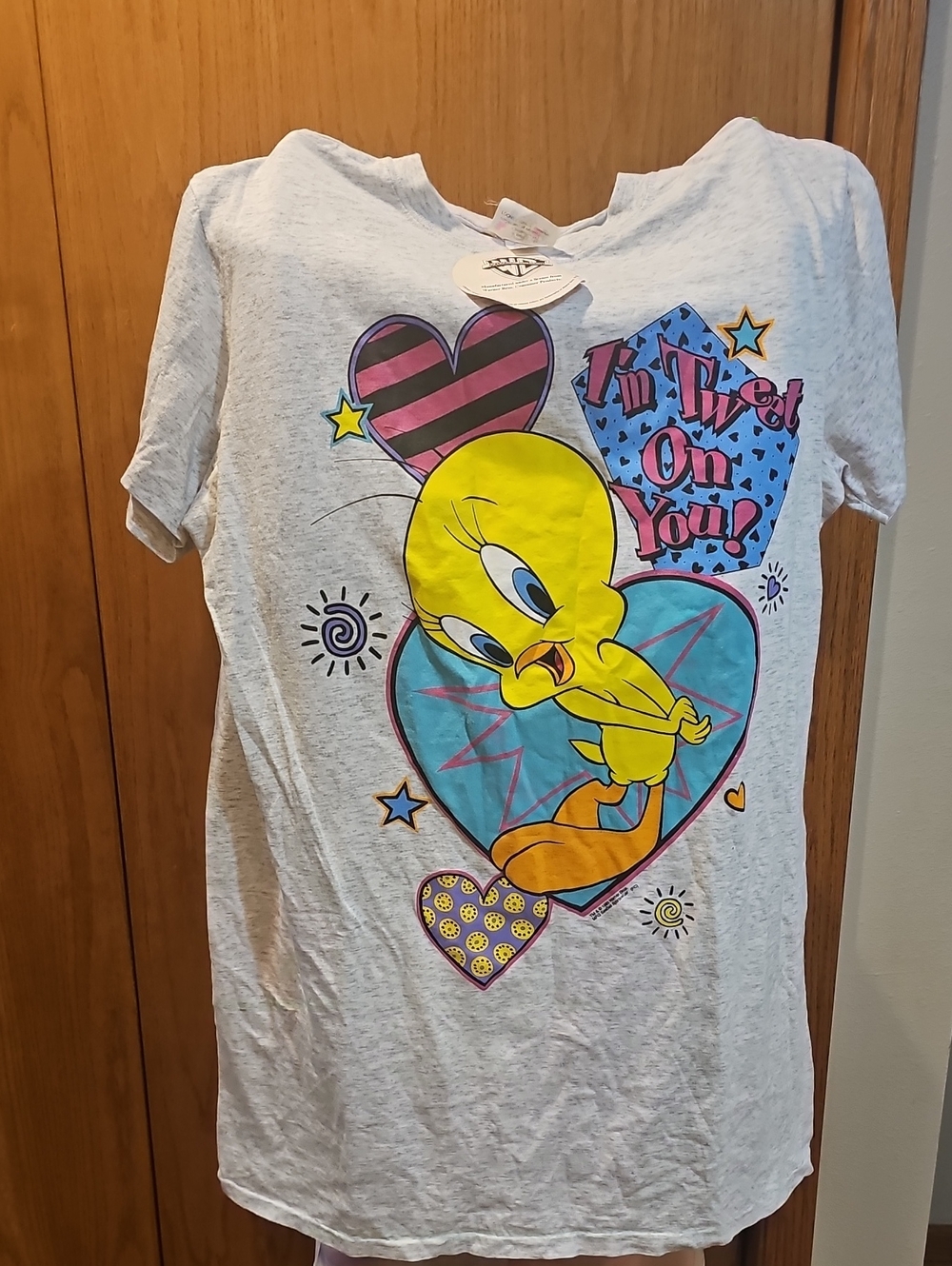 Warner Bros. Tweety Graphic Pajama Tee - White with Yellow & Blue